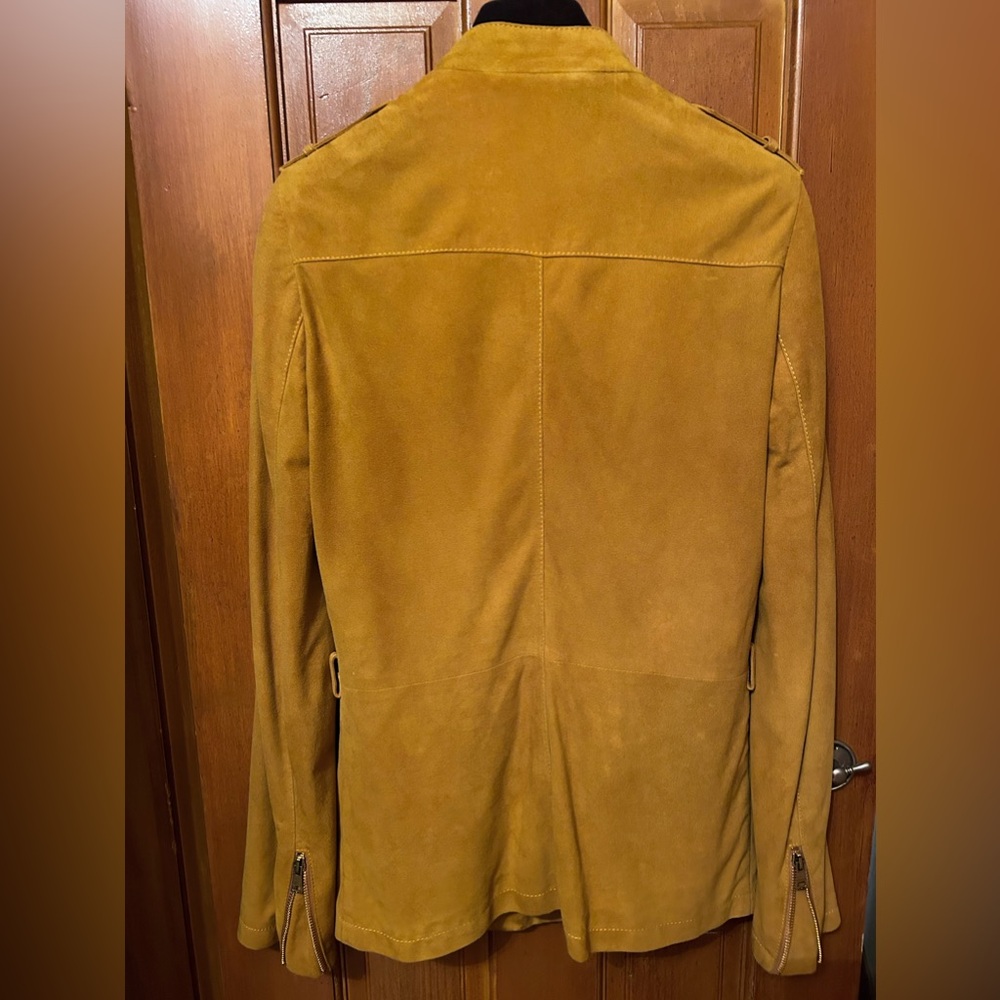 NEW Authentic GUCCI Orange-Brown SUEDE Belted Jacket EUR-... - Picture 2 of 11